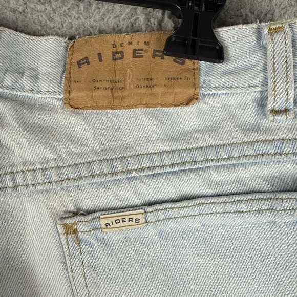 Vintage Lee Riders Jeans Men's 33x32 Denim Straight Leg Light Wash (Stains) - Picture 9 of 12